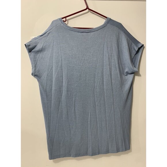 NWT Orvis Women's Short Sleeve V-Neck Tunic Knit Top Size XXL - Blue - Picture 5 of 9